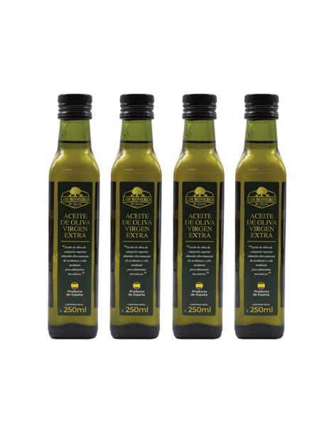 ACEITE DE OLIVA VIRGEN EXTRA "LOS ROMEROS DE ALANÍS" 250 ml Pack 4 botellas